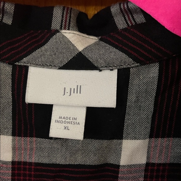 J. Jill Mixed Plaid Button-Up Long Sleeve Tunic Size XL - Picture 6 of 9
